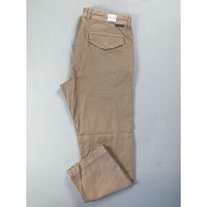 Hudson Flat Front Flap Pocket Stretch Clint Chino Pants. Beige, Men's 33X27.5.